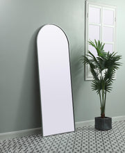 Metal Frame Arch Full Length Mirror 28X74 Inch In Silver