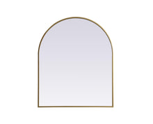 Metal Frame Arch Mirror 30X36 Inch In Brass