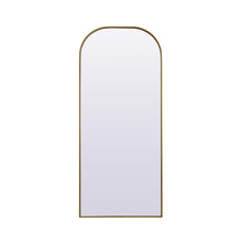 Metal Frame Arch Full Length Mirror 28X66 Inch In Brass