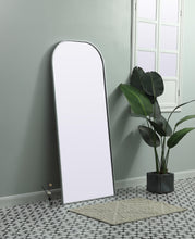 Metal Frame Arch Full Length Mirror 28X66 Inch In Silver