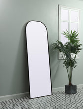 Metal Frame Arch Full Length Mirror 28X74 Inch In Black