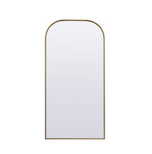 Metal Frame Arch Full Length Mirror 32X66 Inch In Brass