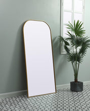 Metal Frame Arch Full Length Mirror 32X66 Inch In Brass