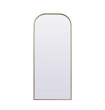 Metal Frame Arch Full Length Mirror 32X76 Inch In Brass