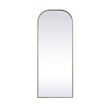 Metal Frame Arch Full Length Mirror 28X74 Inch In Brass