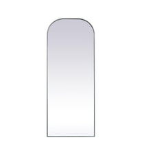 Metal Frame Arch Full Length Mirror 28X74 Inch In Silver