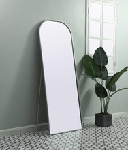 Metal Frame Arch Full Length Mirror 28X74 Inch In Silver