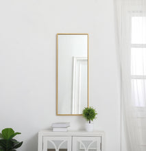 Metal Frame Rectangle Mirror 14 Inch In Brass