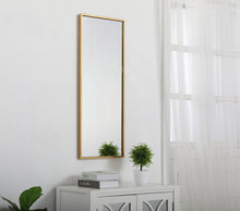 Metal Frame Rectangle Mirror 14 Inch In Brass