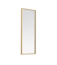 Metal Frame Rectangle Mirror 14 Inch In Brass