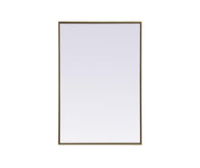 Metal Frame Rectangle Mirror 24X36 Inch In Brass