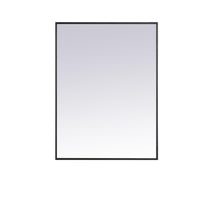 Metal Frame Rectangle Mirror 27 Inch In Black