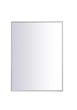 Metal Frame Rectangle Mirror 27 Inch In Silver