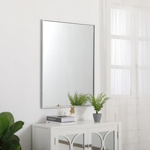 Metal Frame Rectangle Mirror 27 Inch In Silver