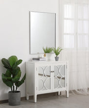 Metal Frame Rectangle Mirror 27 Inch In Silver