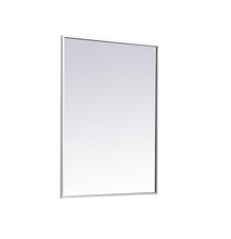 Metal Frame Rectangle Mirror 27 Inch In Silver