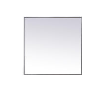 Metal Frame Square Mirror 30 Inch In Silver