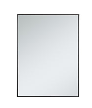 Metal Frame Rectangle Mirror 30 Inch In Black