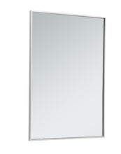 Metal Frame Rectangle Mirror 30 Inch In Silver