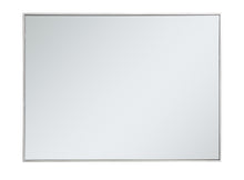 Metal Frame Rectangle Mirror 30 Inch In Silver