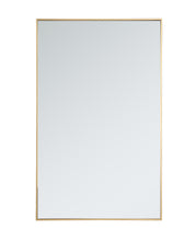 Metal Frame Rectangle Mirror 30 Inch In Brass