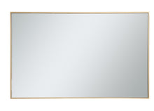 Metal Frame Rectangle Mirror 30 Inch In Brass