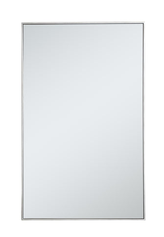 Metal Frame Rectangle Mirror 30 Inch In Silver