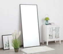 Metal Frame Rectangle Mirror 30 Inch In Black