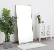 Metal Frame Rectangle Mirror 30 Inch In Brass