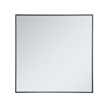 Metal Frame Square Mirror 36 Inch In Black