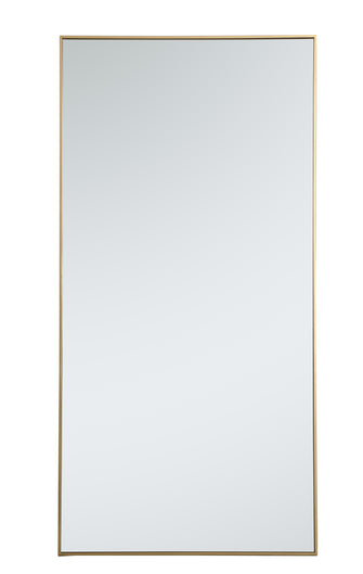 Metal Frame Rectangle Mirror 36 Inch In Brass