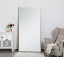 Metal Frame Rectangle Mirror 36 Inch In Brass