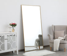 Metal Frame Rectangle Mirror 36 Inch In Brass