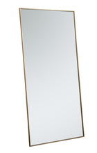 Metal Frame Rectangle Mirror 36 Inch In Brass