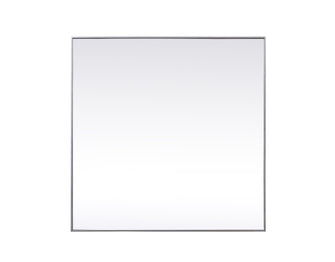 Metal Frame Square Mirror 48 Inch In Silver