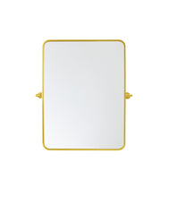 Soft Corner Pivot Mirror 24X32 Inch In Gold