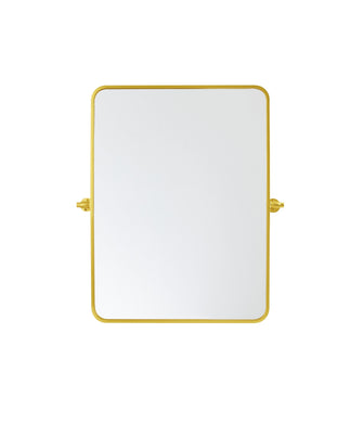 Soft Corner Pivot Mirror 24X32 Inch In Gold