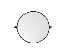 Round Pivot Mirror 24 Inch In Black