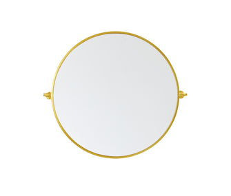 Round Pivot Mirror 30 Inch In Gold