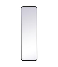 Soft Corner Metal Rectangular Mirror 18X60 Inch In Black