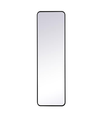 Soft Corner Metal Rectangular Mirror 18X60 Inch In Black