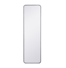 Soft Corner Metal Rectangular Mirror 18X60 Inch In Silver