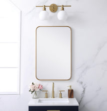 Soft Corner Metal Rectangular Mirror 20X30 Inch In Brass