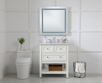 Helios 30In X 30In Hardwired Led Mirror With Touch Sensor And Color Changing Temperature 3000K/4200K/6400K