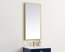 Pier 20X40 Inch Led Mirror With Adjustable Color Temperature 3000K/4200K/6400K In Brass