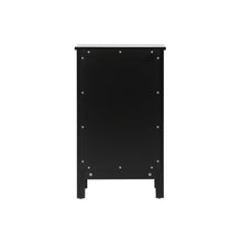 18 Inch Wide Bathroom Storage Freedstanding Cabinet In Black
