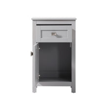 18 Inch Wide Bathroom Storage Freedstanding Cabinet In Grey