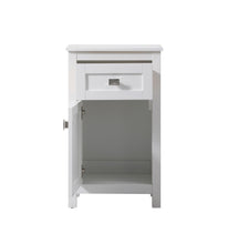 18 Inch Wide Bathroom Storage Freedstanding Cabinet In White