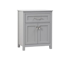 24 Inch Wide Bathroom Storage Freestanding Cabinet In Grey