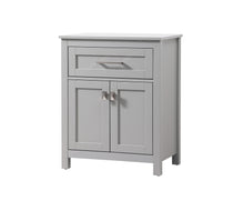 24 Inch Wide Bathroom Storage Freestanding Cabinet In Grey